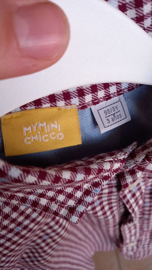 camicia a quadri bimbo chicco