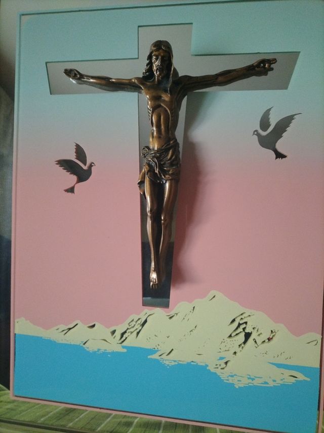 Cuadro de Jesús y angelitos para dormitorio 