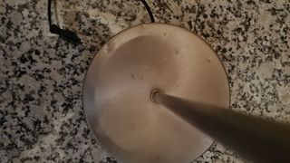 Lámpara de pie cromada