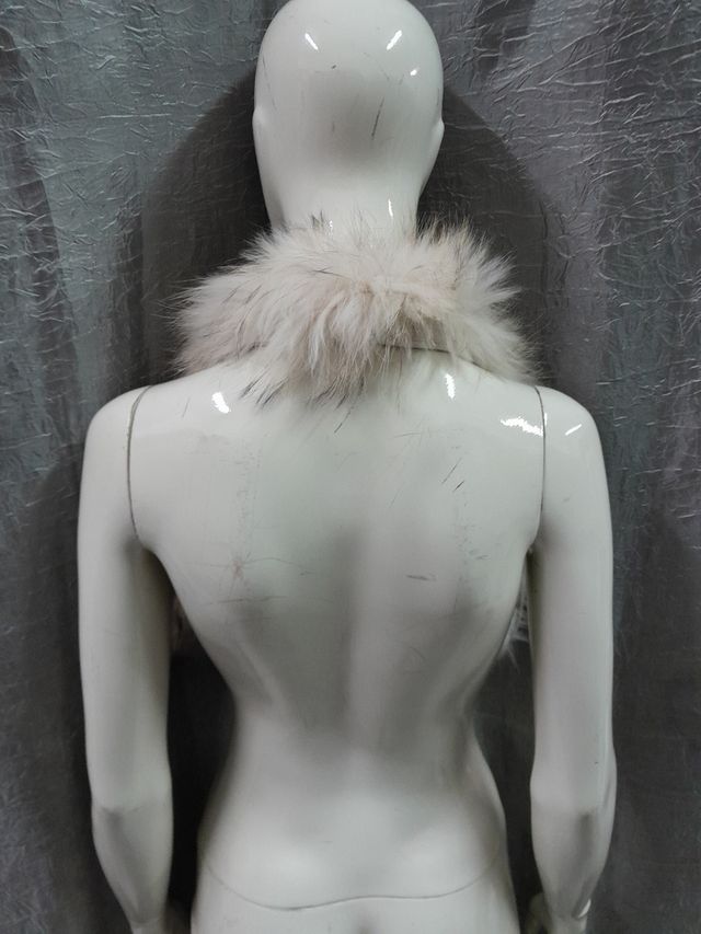 collo colletto v pelliccia donna lunghezza cm 89