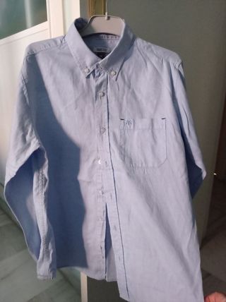 camisa azul 14 años