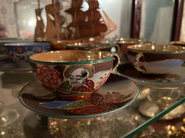 Juego 6 tazas cerámica china japonesa