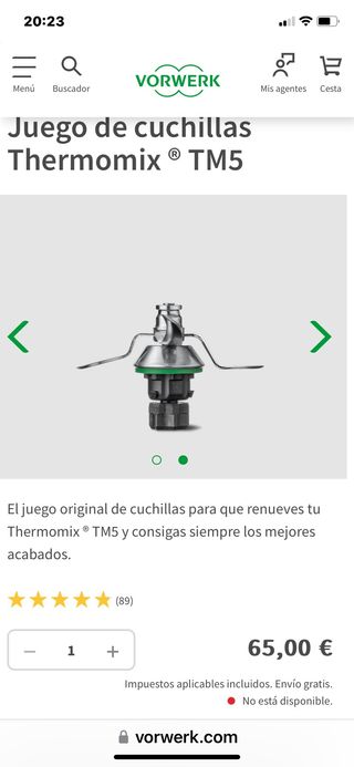 Vaso TM5 más 5 accesorios