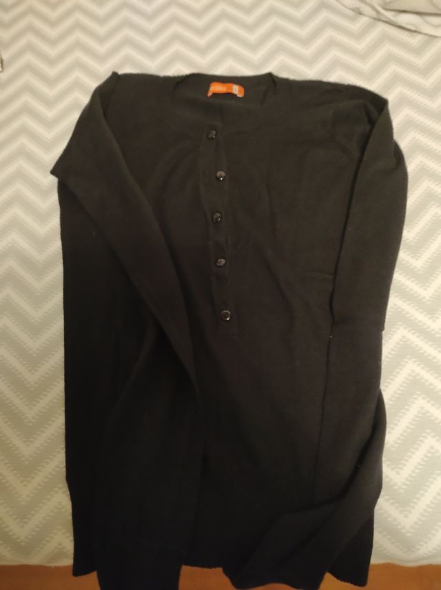 camiseta punto negro talla M