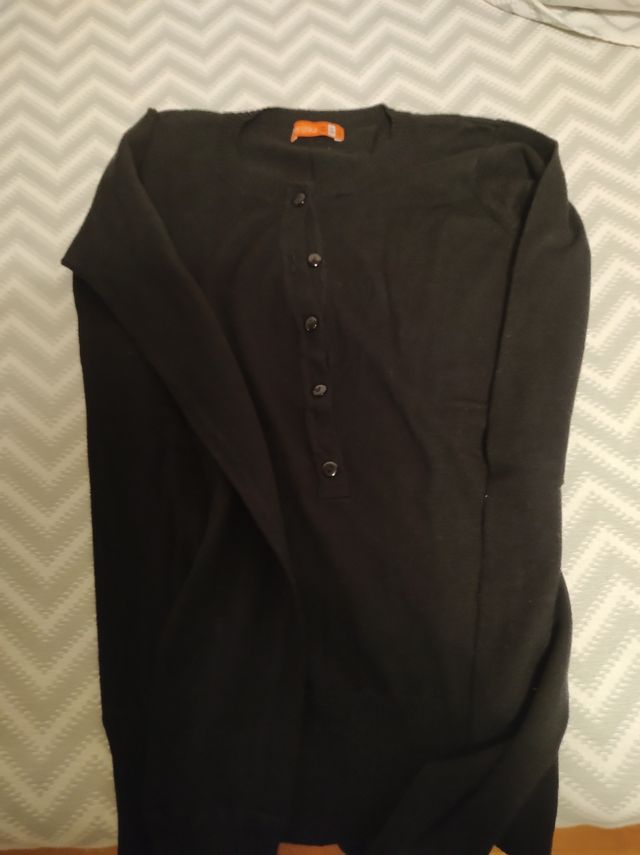 camiseta punto negro talla M