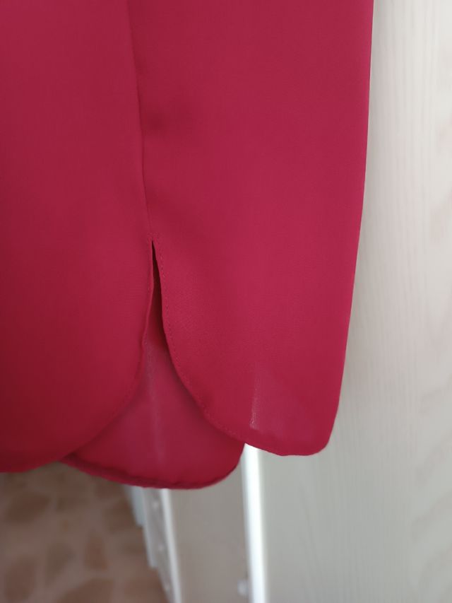 Camisa blusa burdeos