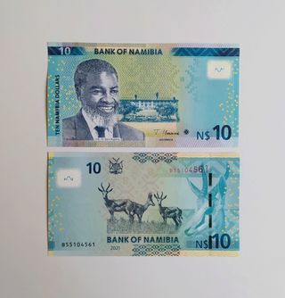 Billete de Namibia 10 dolares de 2021 sin circular