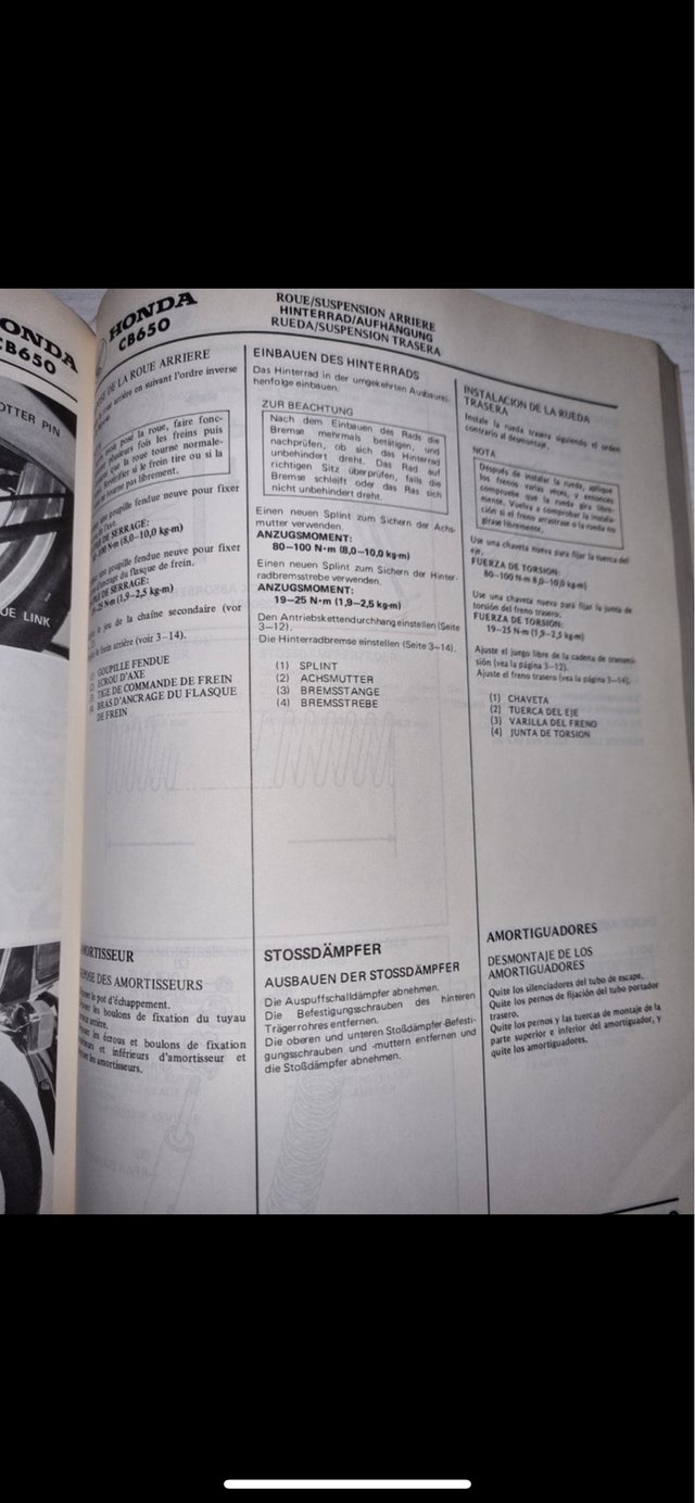 MANUAL DE TALLER HONDA CB 650/650 C