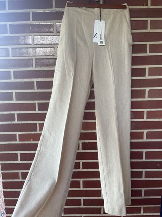 Pantalón algodón beige