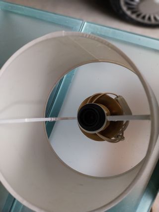 LAMPADA CERAMICA E BRONZO. 