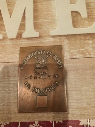 medalla de cobre exfilna 99. campeonato filatelia