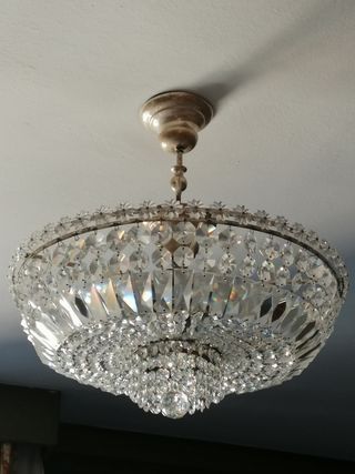 LÁMPARA VINTAGE DE CRISTAL DE ROCA