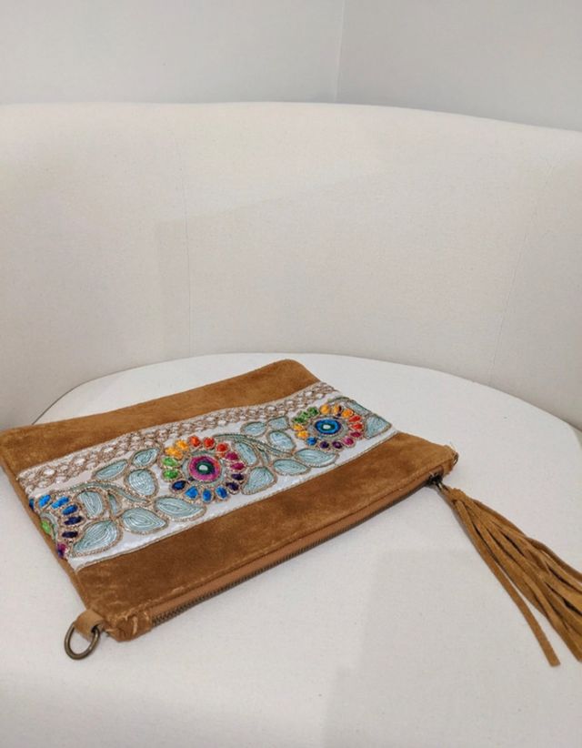 Bolso mano y asa piel 