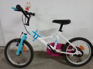 Bicicleta Blanca y Rosa Infantil 