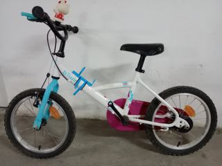 Bicicleta Blanca y Rosa Infantil 