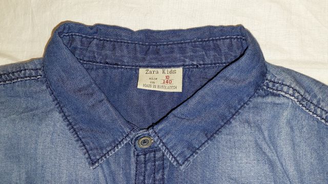 Camisa vaquera niño, talla 10 (+ regalo chaleco)