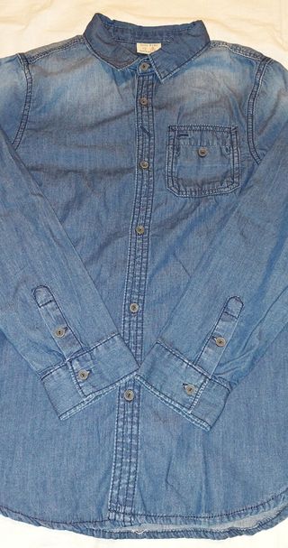 Camisa vaquera niño, talla 10 (+ regalo chaleco)