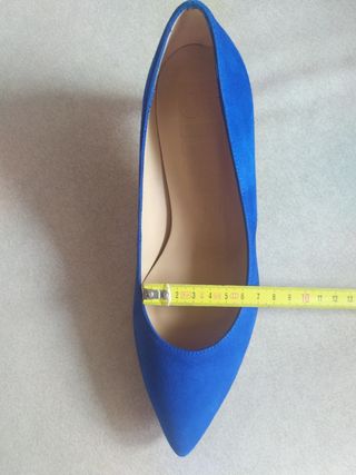 Zapatos de ante azul klein