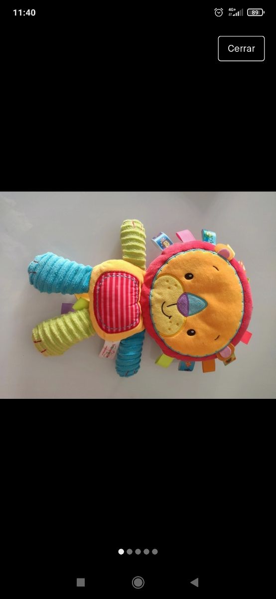 peluche sonajero leon