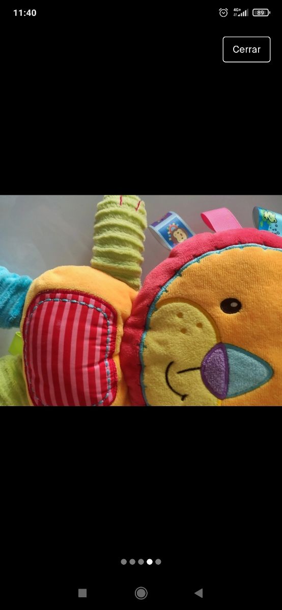 peluche sonajero leon