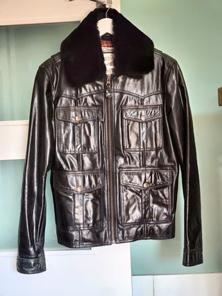 Chaqueta de cuero vintage REDSKINS 