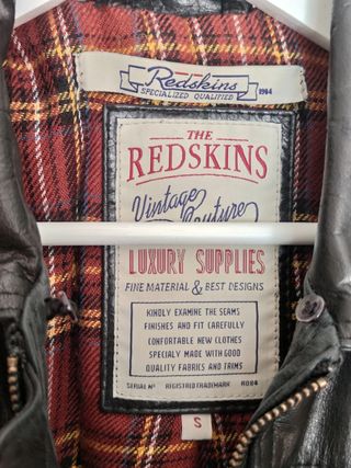 Chaqueta de cuero vintage REDSKINS 