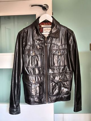 Chaqueta de cuero vintage REDSKINS 