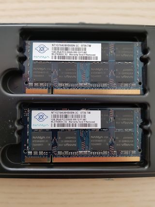 Memoria RAM Nanya NT1GT64U8HB0BN-3C  1*2 Gb=2