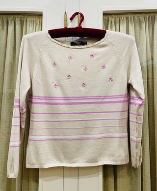 Jersey de hilo beige de Cortefiel.