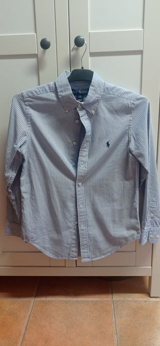 Camisa Ralph Lauren Niño rayas azul 