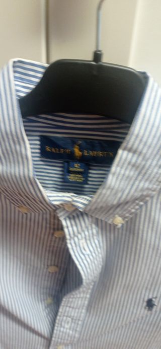 Camisa Ralph Lauren Niño rayas azul 