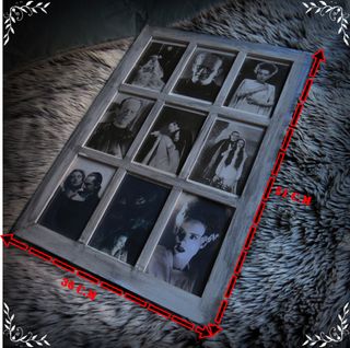 Cuadro con fotos y postales vintages .