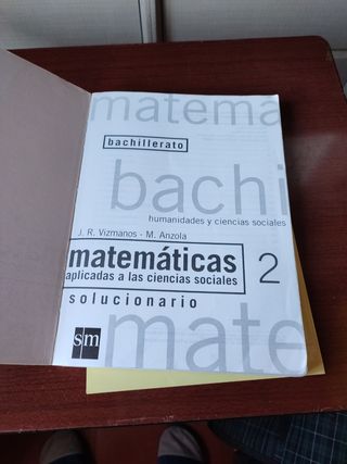 MATEMÁTICAS SOLUCIONARIO.C.S.2°Bachillerato