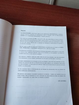 MATEMÁTICAS SOLUCIONARIO.C.S.2°Bachillerato