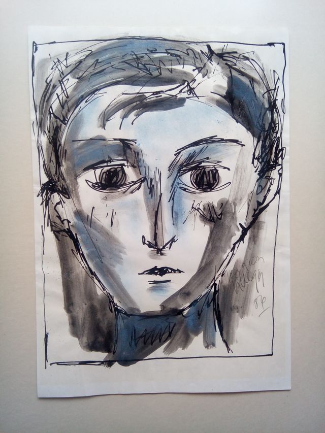 Joaquín VILLEGAS.Retrato de Jon.1986.Magnífico.