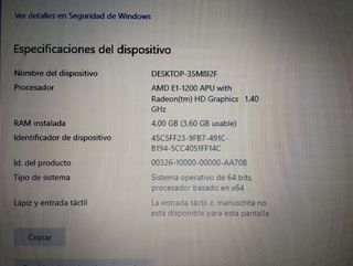 Portátil Packard Bell grande de 18"