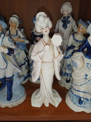 Figuras Coloniales Porcelana Fina Japan