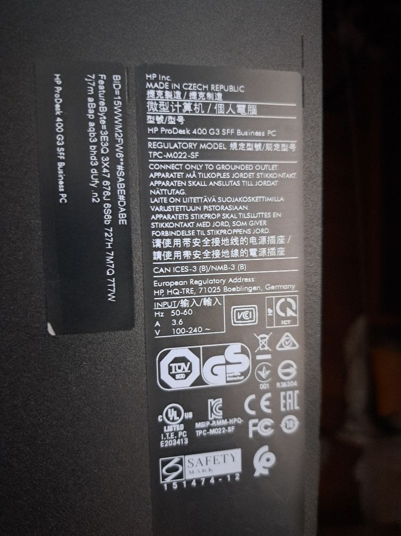 hoy!W10 PC HP ProDesk 400 G3 SFF I3 8GB RAM afbeelding 4