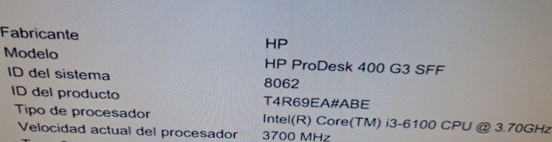 hoy!W10 PC HP ProDesk 400 G3 SFF I3 8GB RAM afbeelding 7