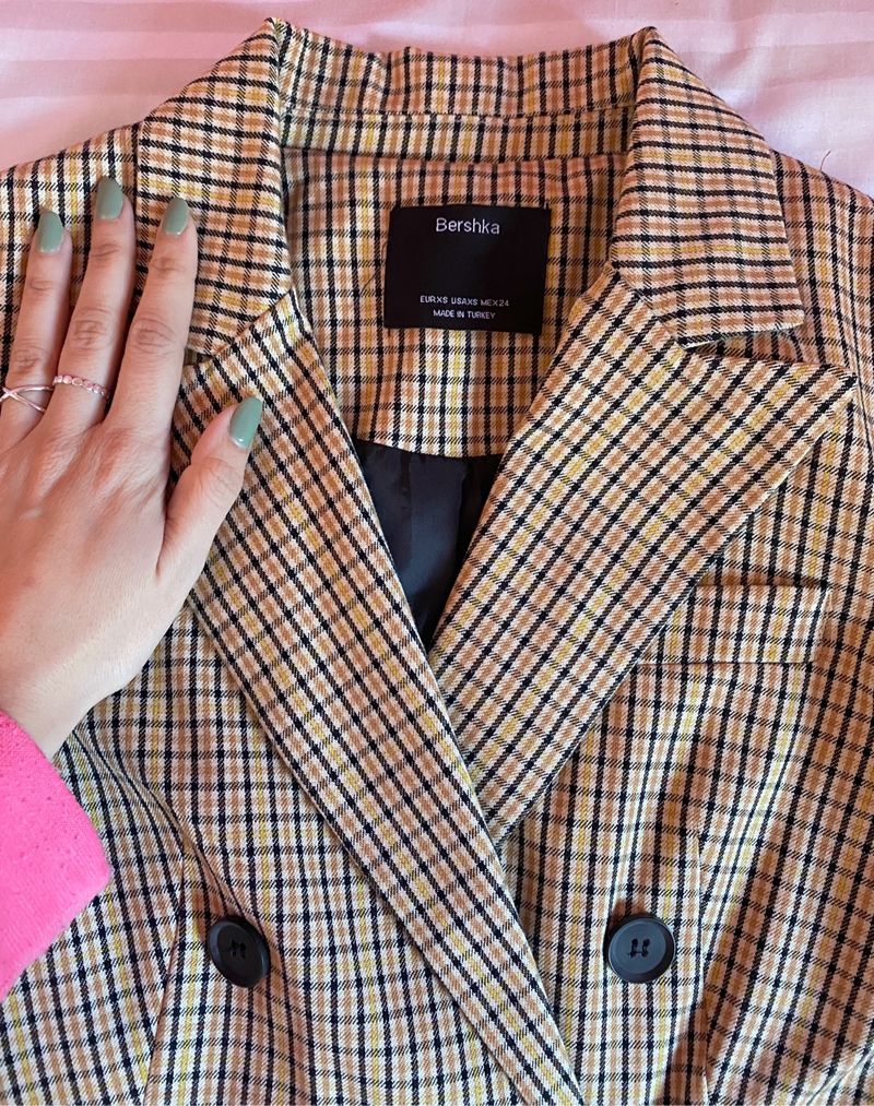 Blazer Cuadros Americanas Mujer Bershka Moda Americanas De Cuadros