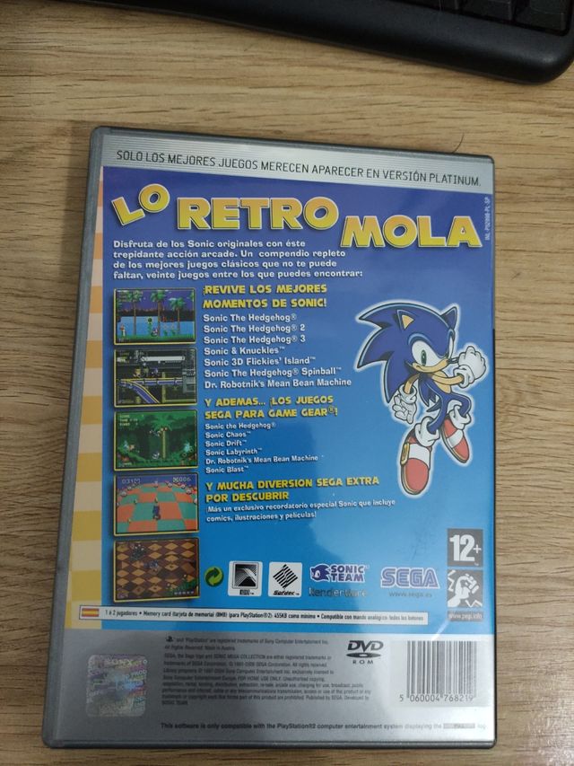 Caja y Manual SONIC MEGA COLECTION PLUS PS2
