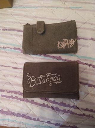 lote billeteras billabong mujer