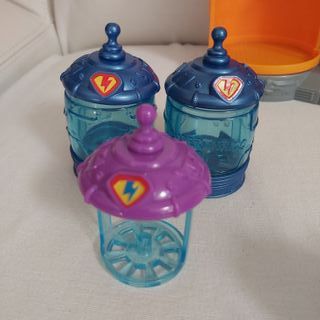 SUPER ZINGS,plaforma, muñecos, vehiculos y mochila