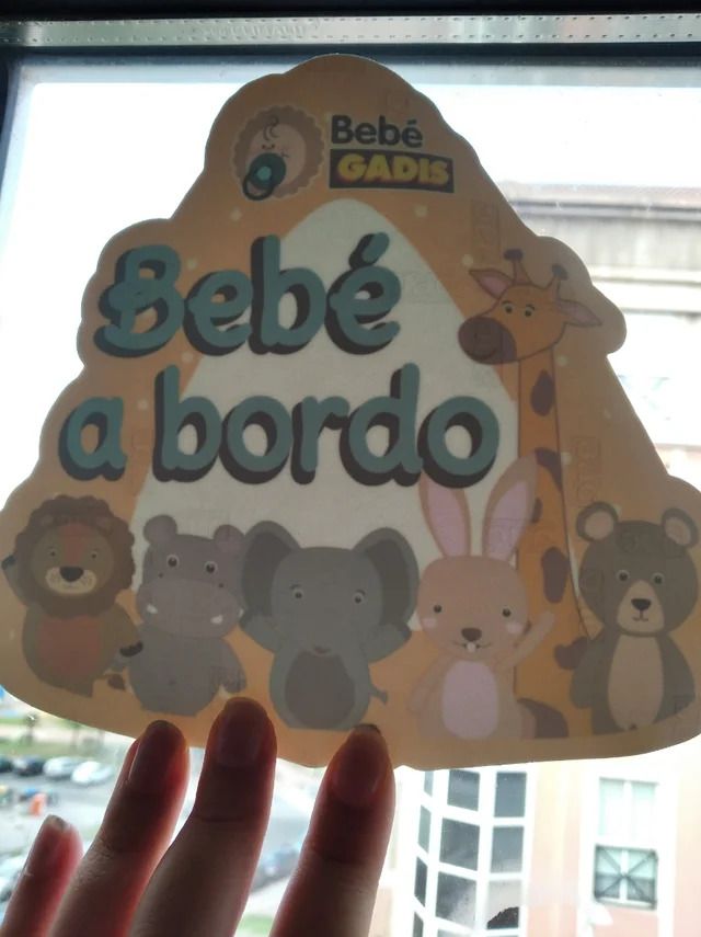 Adhesivo coche bebé + manta + peluches