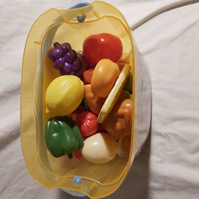 Juguetes registradora, alimentos, menaje, carrito