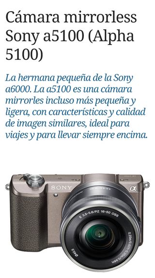 Camara Sony Evil 5100 nueva. Funda de regalo