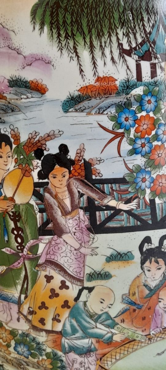 Royal Satsuma Porcellana Cina Grande Vaso Vintage