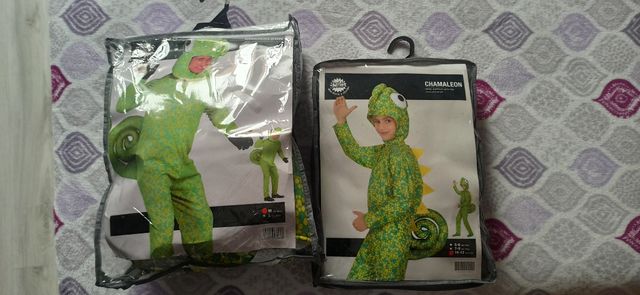 Disfraz de camaleón para adulto y niñ@