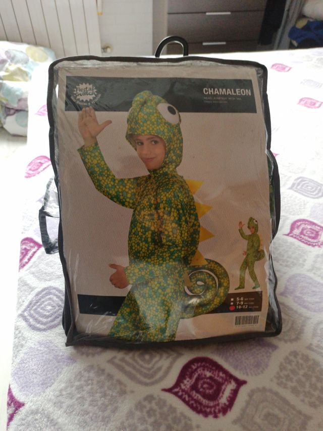 Disfraz de camaleón para adulto y niñ@