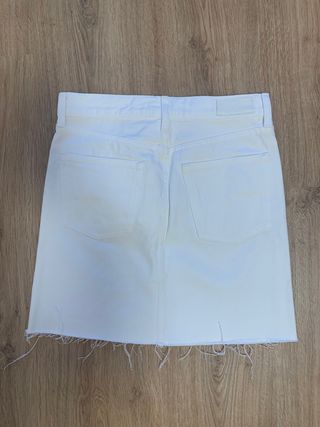 Minifalda tejana blanca MANGO